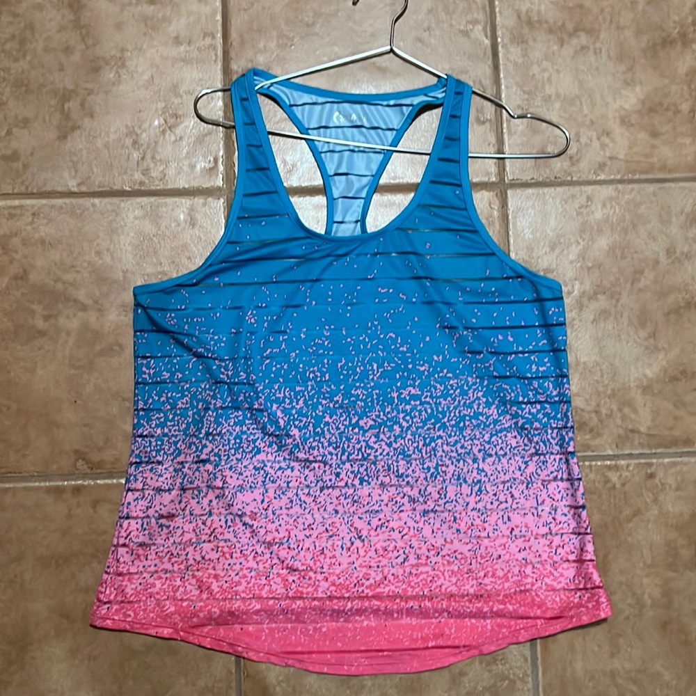 Women’s Zyia Havana Multicolored  blue and hot pink tank